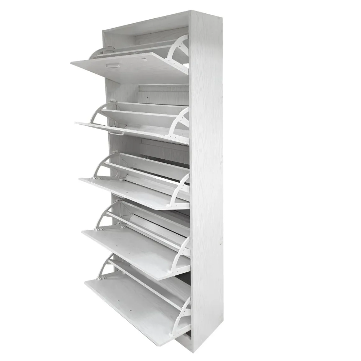 SCARPIERA 5 RIBALTE CM 63X24 H. 180 ROVERE SBIANCATO: vendita online SCARPIERA 5 RIBALTE CM 63X24 H. 180 ROVERE SBIANCATO in offerta