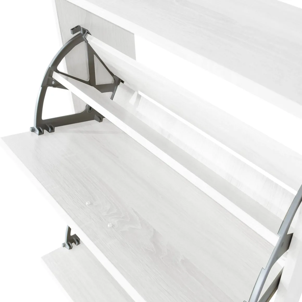 SCARPIERA 2 RIBALTE CM 63X24 H.80 ROVERE SBIANCATO : vendita online SCARPIERA 2 RIBALTE CM 63X24 H.80 ROVERE SBIANCATO in offerta