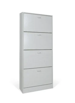 SCARPIERA 4 RIBALTE CM 63X24 H. 150 ROVERE SBIANCATO: vendita online SCARPIERA 4 RIBALTE CM 63X24 H. 150 ROVERE SBIANCATO in offerta