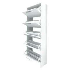 SCARPIERA 5 RIBALTE MOD. ANJA CM 69X28 H. 187 BIANCO: vendita online SCARPIERA 5 RIBALTE MOD. ANJA CM 69X28 H. 187 BIANCO in offerta