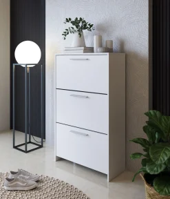 SCARPIERA 3 RIBALTE MOD. ANJA CM 69X28 H. 115 BIANCA: vendita online SCARPIERA 3 RIBALTE MOD. ANJA CM 69X28 H. 115 BIANCA in offerta