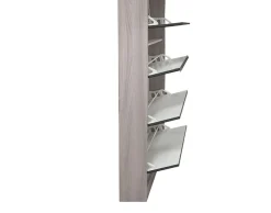 SCARPIERA 4 RIBALTE MOD. MULTIUSO CM 62X18 H. 150 OLMO E SPECCHIO : vendita online SCARPIERA 4 RIBALTE MOD. MULTIUSO CM 62X18 H. 150 OLMO E SPECCHIO in offerta