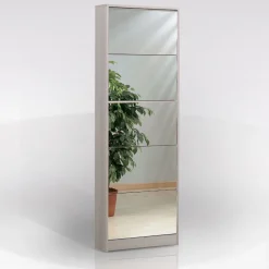 SCARPIERA 5 RIBALTE MOD. MULTIUSO CM 62X18 H. 182 OLMO E SPECCHIO: vendita online SCARPIERA 5 RIBALTE MOD. MULTIUSO CM 62X18 H. 182 OLMO E SPECCHIO in offerta