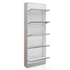SCARPIERA 5 RIBALTE MOD. MULTIUSO CM 62X18 H. 182 OLMO E SPECCHIO: vendita online SCARPIERA 5 RIBALTE MOD. MULTIUSO CM 62X18 H. 182 OLMO E SPECCHIO in offerta