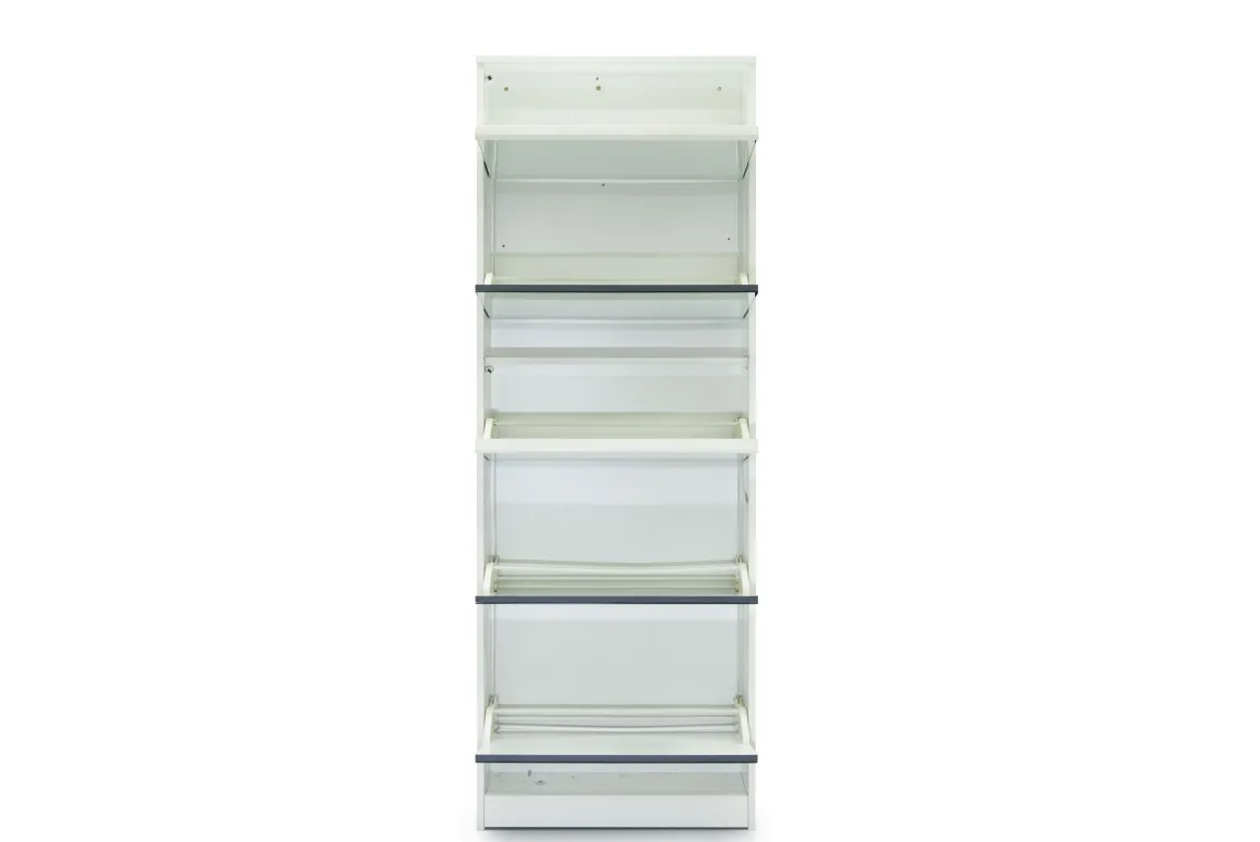 SCARPIERA 5 RIBALTE MOD. MULTIUSO CM 62X18 H. 182 BIANCO E SPECCHIO: vendita online SCARPIERA 5 RIBALTE MOD. MULTIUSO CM 62X18 H. 182 BIANCO E SPECCHIO in offerta