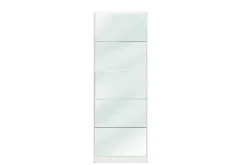 SCARPIERA 5 RIBALTE MOD. MULTIUSO CM 62X18 H. 182 BIANCO E SPECCHIO: vendita online SCARPIERA 5 RIBALTE MOD. MULTIUSO CM 62X18 H. 182 BIANCO E SPECCHIO in offerta