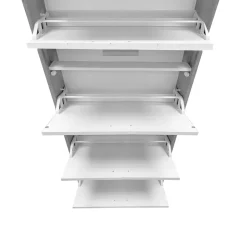 SCARPIERA 5 RIBALTE MOD. QUADRANTE CM 70X18 H.190 CEMENTO E OSSIDO BIANCO : vendita online SCARPIERA 5 RIBALTE MOD. QUADRANTE CM 70X18 H.190 CEMENTO E OSSIDO BIANCO in offerta