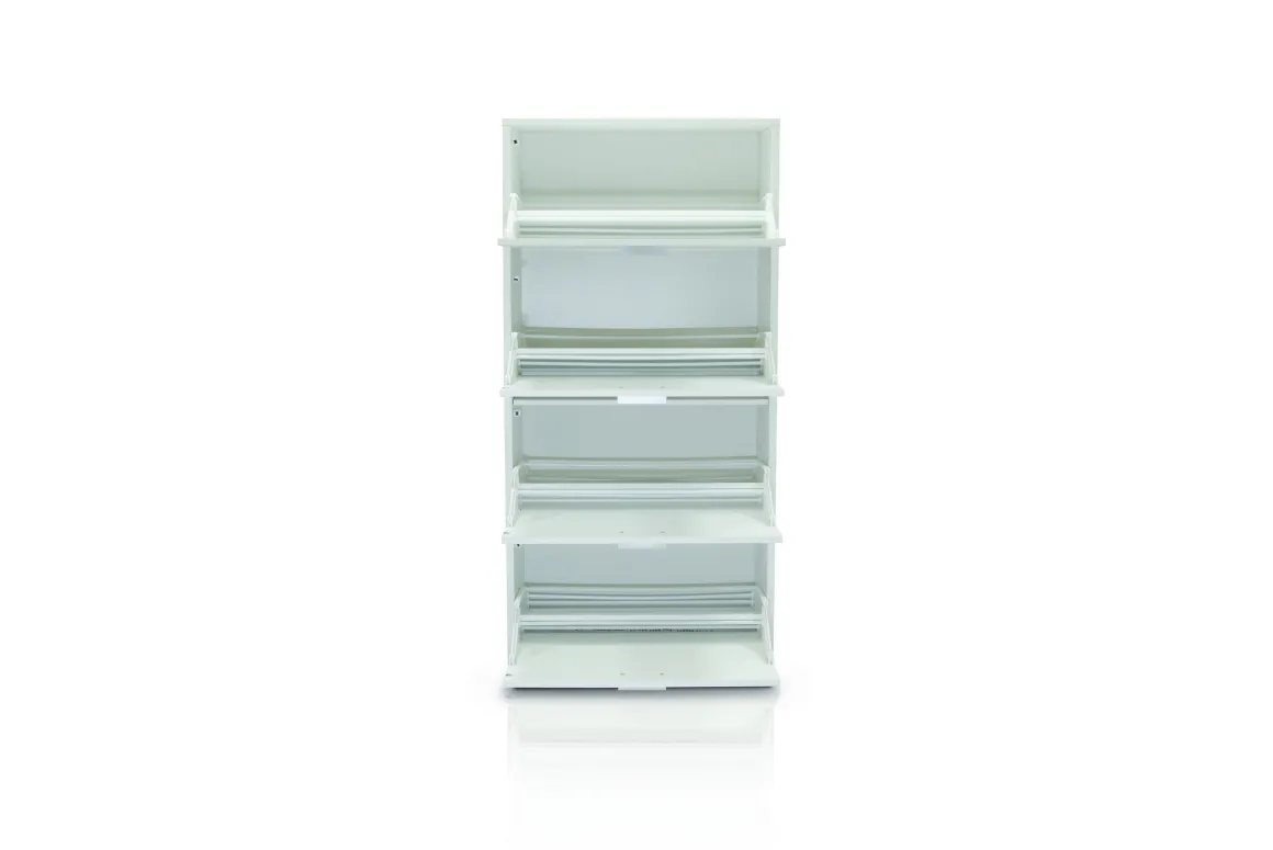 SCARPIERA 4 RIBALTE MOD. QUADRANTE CM 70X29 H.154 BIANCO FIAMMATO: vendita online SCARPIERA 4 RIBALTE MOD. QUADRANTE CM 70X29 H.154 BIANCO FIAMMATO in offerta