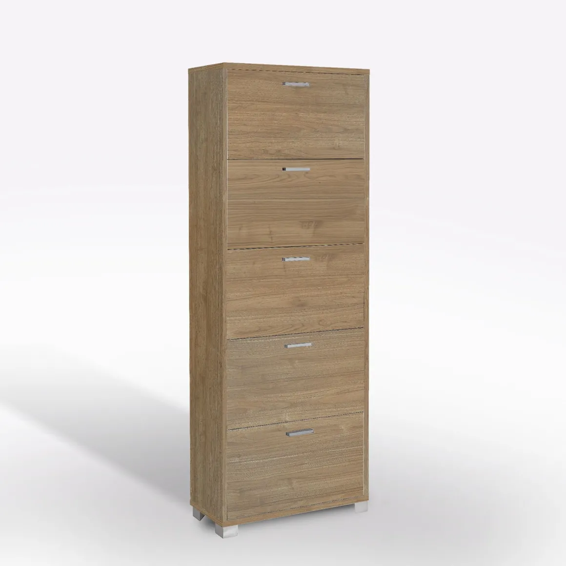 SCARPIERA 5 RIBALTE MOD. QUADRANTE 70X29 H. 190 NOCE STELVIO: vendita online SCARPIERA 5 RIBALTE MOD. QUADRANTE 70X29 H. 190 NOCE STELVIO in offerta