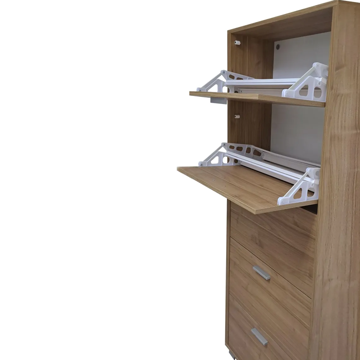 SCARPIERA 5 RIBALTE MOD. QUADRANTE 70X29 H. 190 NOCE STELVIO: vendita online SCARPIERA 5 RIBALTE MOD. QUADRANTE 70X29 H. 190 NOCE STELVIO in offerta