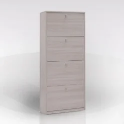 Scarpiera salvaspazio in olmo chiaro: scarpiera salvaspazio 63x18 cm