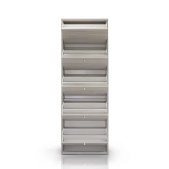 Scarpiera slim in laminato olmo: scarpiera slim con 5 ribalte