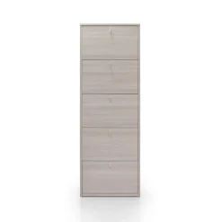 Scarpiera slim in laminato olmo: scarpiera slim con 5 ribalte