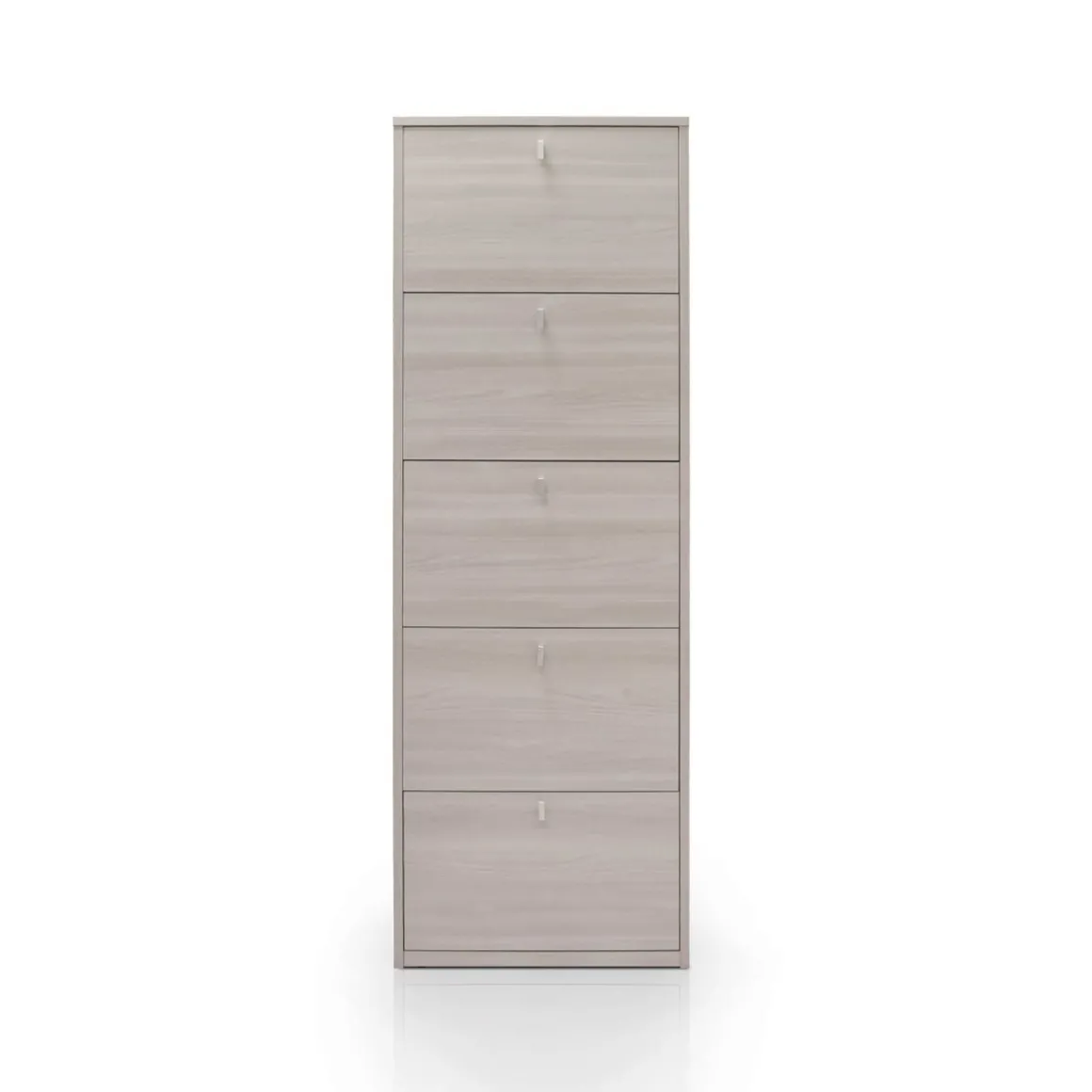 Scarpiera slim in laminato olmo: scarpiera slim con 5 ribalte