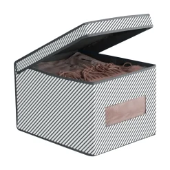SCATOLA PORTA BIANCHERIA 30X39.5X25CM CON COPERCHIO: vendita online SCATOLA PORTA BIANCHERIA 30X39.5X25CM CON COPERCHIO in offerta