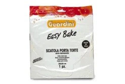 SCATOLA PORTATORTE LINEA EASY BAKE IN CARTA DAMASCATA BIANCA 29X29CM