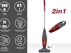SCOPA ELETTRICA CICLONICA 2IN1 600W 500ML