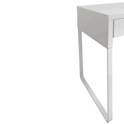 SCRIVANIA BIANCO OPACO CON 2 CASSETTI