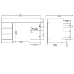 SCRIVANIA CM 126 JACKSON HICKORY: vendita online SCRIVANIA CM 126 JACKSON HICKORY in offerta