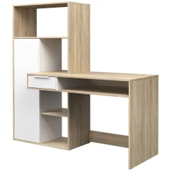 Scrivania con libreria rovere: scrivania FUNCTION con libreria