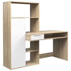 Scrivania con libreria rovere: scrivania FUNCTION con libreria