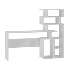Scrivania con libreria: scrivania GHEA con libreria bianco 158 cm