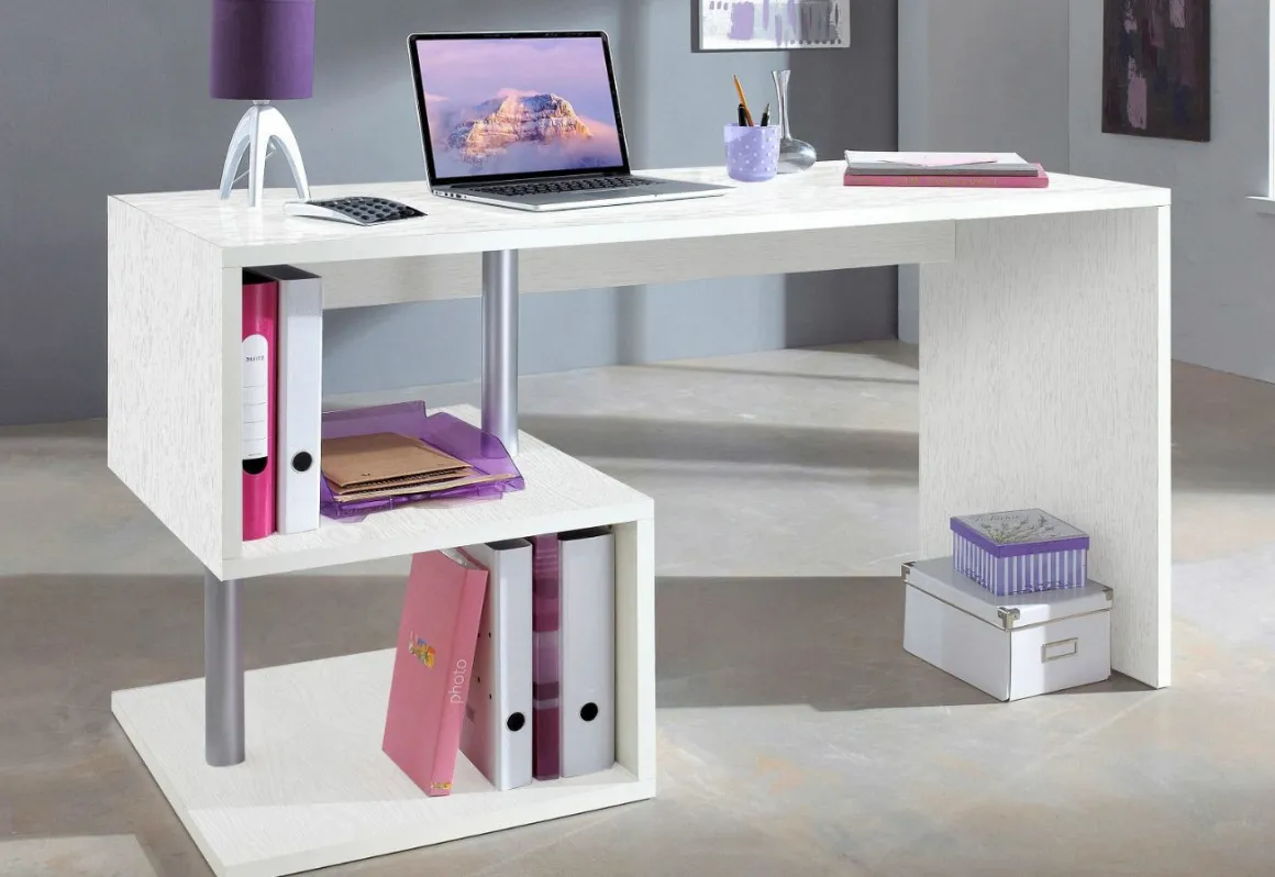 SCRIVANIA ESSE CM 140 BIANCO FRASSINATO: vendita online SCRIVANIA ESSE CM 140 BIANCO FRASSINATO in offerta