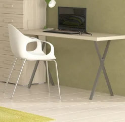 Scrivania piccola 123x35 cm: scrivania piccola con gambe in ferro