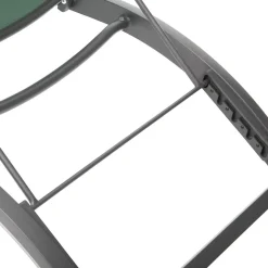 Sdraio da esterno in grigio e verde: sdaio con ruote