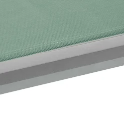 Sdraio da esterno in grigio e verde: sdaio con ruote
