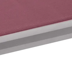 Sdraio in alluminio con tela grigio e bordeaux: modello Milenio