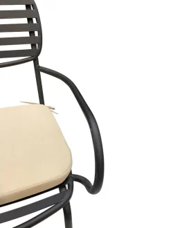 Sedia con braccioli e cuscino da giardino: modello trieste