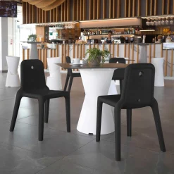Sedia da giardino in polietilene antracite: Serie Mellow