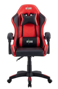 Sedia ergonomica per ufficio nera e rossa