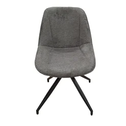 SEDIA GIREVOLE IN METALLO NERO E TESSUTO GRIGIO: vendita online SEDIA GIREVOLE IN METALLO NERO E TESSUTO GRIGIO in offerta