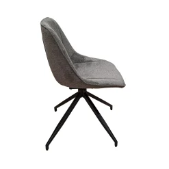 SEDIA GIREVOLE IN METALLO NERO E TESSUTO GRIGIO: vendita online SEDIA GIREVOLE IN METALLO NERO E TESSUTO GRIGIO in offerta