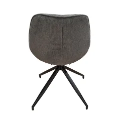 SEDIA GIREVOLE IN METALLO NERO E TESSUTO GRIGIO: vendita online SEDIA GIREVOLE IN METALLO NERO E TESSUTO GRIGIO in offerta