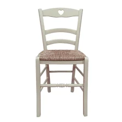 SEDIA MOD. CUORE IN LEGNO SABBIA CON FONDELLO IN PAGLIA: vendita online SEDIA MOD. CUORE IN LEGNO SABBIA CON FONDELLO IN PAGLIA in offerta