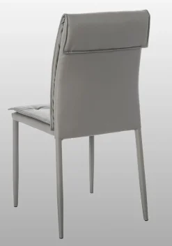 SEDIA MODERNA IN SIMILPELLE GRIGIO SCURO