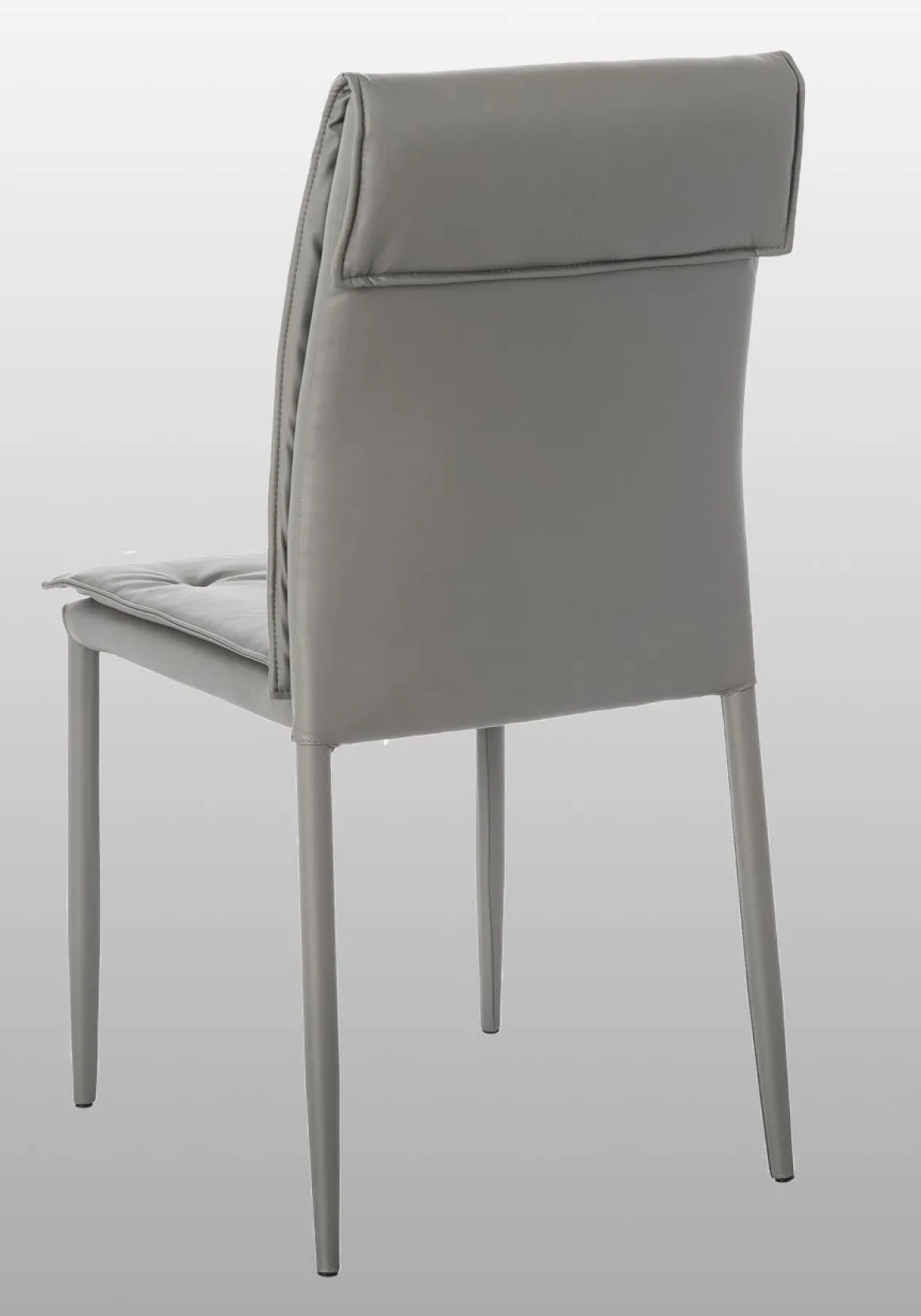 SEDIA MODERNA IN SIMILPELLE GRIGIO SCURO