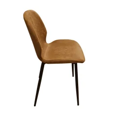 SEDIA MOD. VANNA IN METALLO NERO E TESSUTO VINTAGE CUOIO: vendita online SEDIA MOD. VANNA IN METALLO NERO E TESSUTO VINTAGE CUOIO in offerta