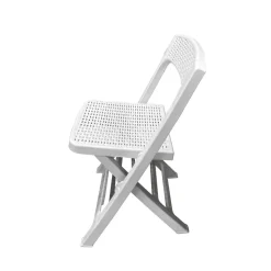 Sedia pieghevole in polipropilene bianca 44x48: modello asso