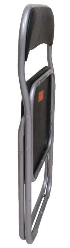SEDIA PIEGHEVOLE METALLO E PVC NERO: vendita online SEDIA PIEGHEVOLE METALLO E PVC NERO in offerta