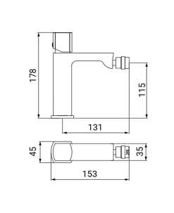 SERIE DOMUS - RUBINETTO PER BIDET CROMATO