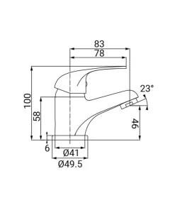SERIE FAST - RUBINETTO PER LAVABO CROMATO