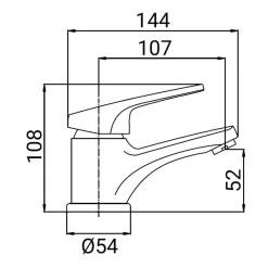 SERIE LION - RUBINETTO PER LAVABO CROMATO