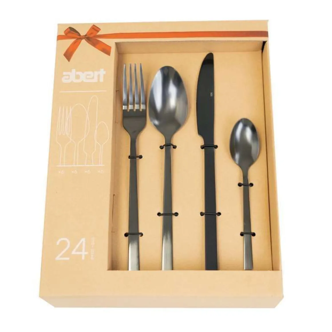 SERVIZIO COMPLETO DA 24 POSATE LINEA BOND BLACK