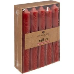SET 10 CANDELE HUGO ROSSE H 16CM: vendita online SET 10 CANDELE HUGO ROSSE H 16CM in offerta