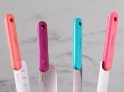SET 4 COLTELLI KNIFE SET IN ACCIAO INOX MANICO MULTICOLORE