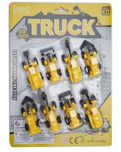 SET 8 MEZZI DA LAVORO TRUCK 22X29.5CM: vendita online SET 8 MEZZI DA LAVORO TRUCK 22X29.5CM in offerta